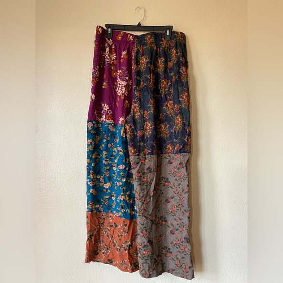Natural life floral wide patchwork pants size xl nwt - Picture 5 of 7